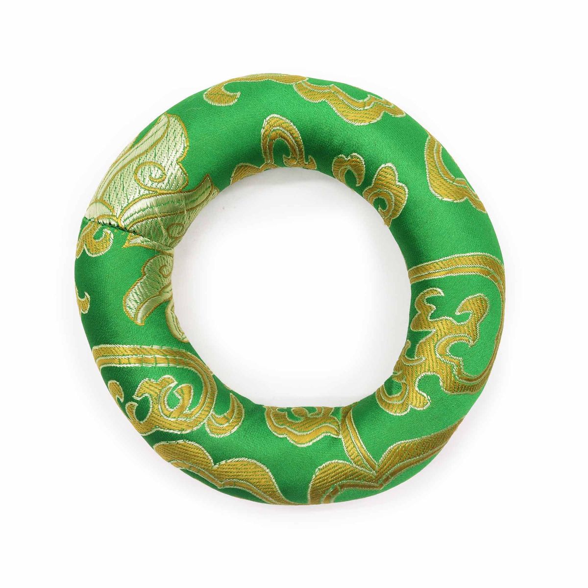 Singing Bowl Ring Cushion – Green, 10cm