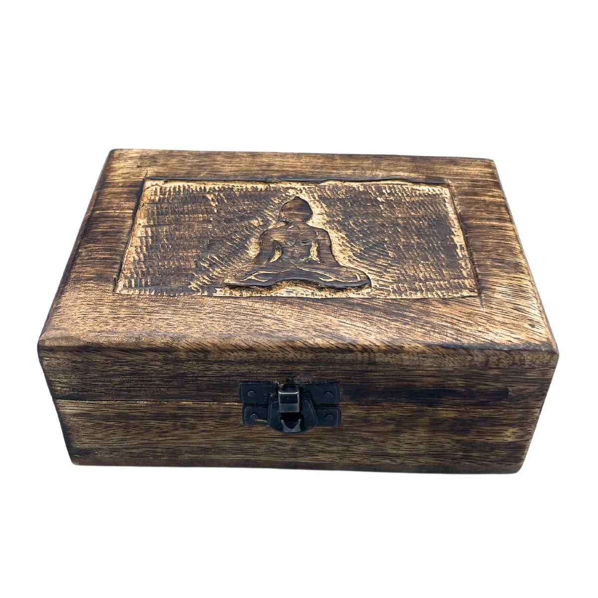 Mango Wood Keepsake Box – Buddha, Medium 15 x 10cm