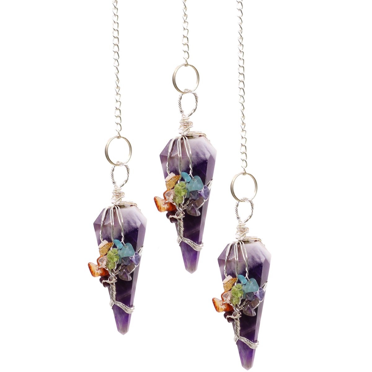 Seven Chakra Magic Pendulum – Amethyst