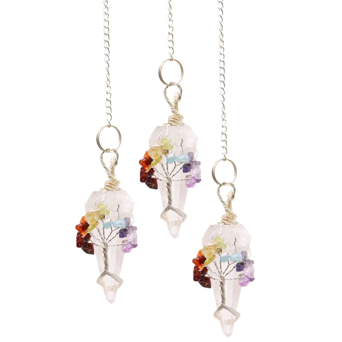 Seven Chakra Magic Pendulum – Rock Quartz