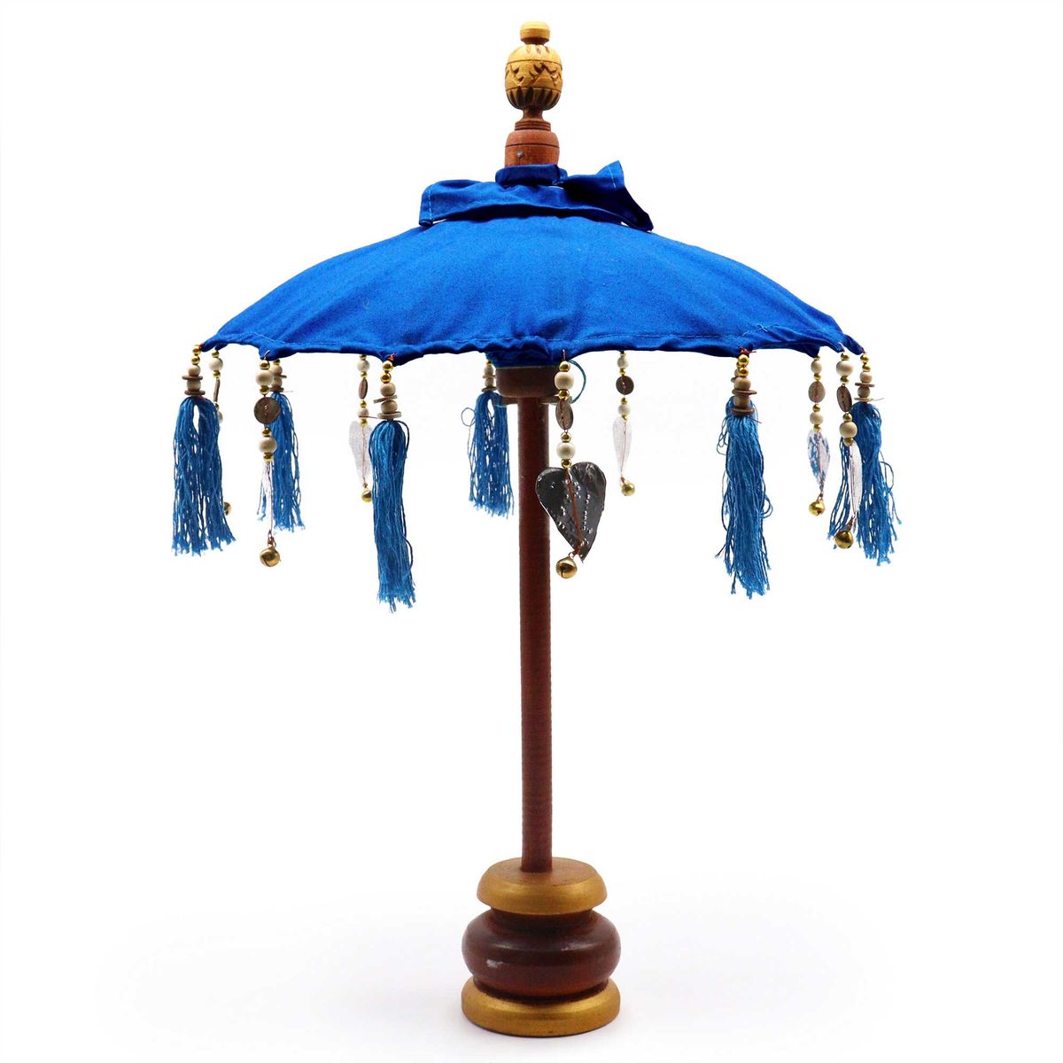 Bali Decorative Parasol – Cotton, Blue, 40cm