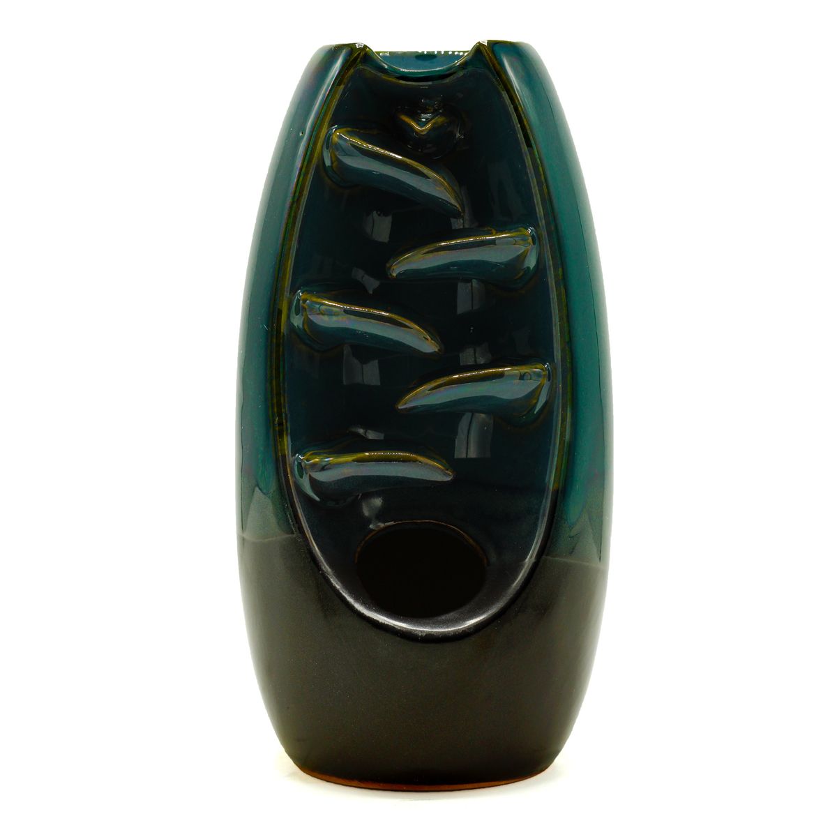 Backflow Incense Burner – Serene Oval Cascade