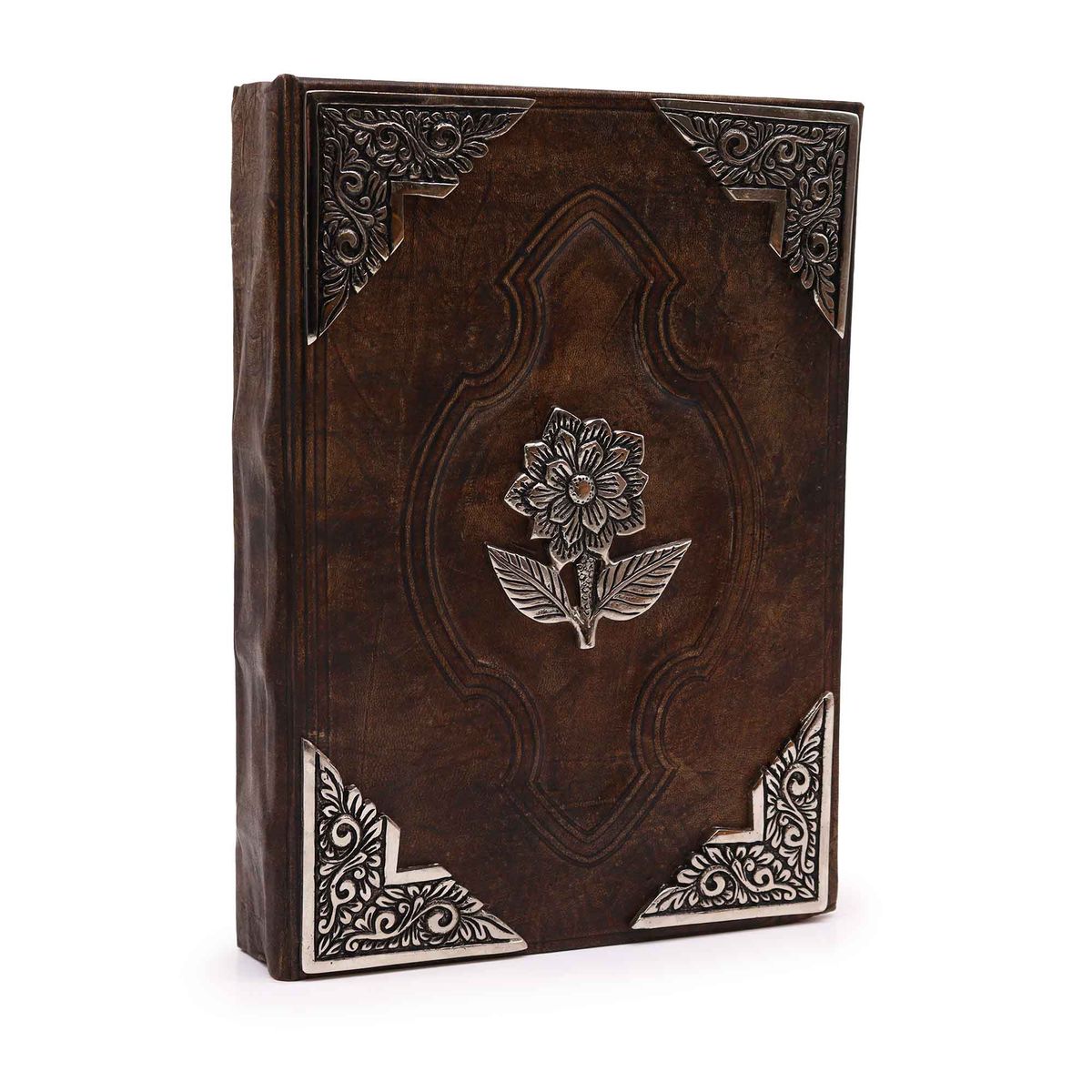 Hefty Leather Book – Red Tan, Zinc Rose, 26 x 18cm