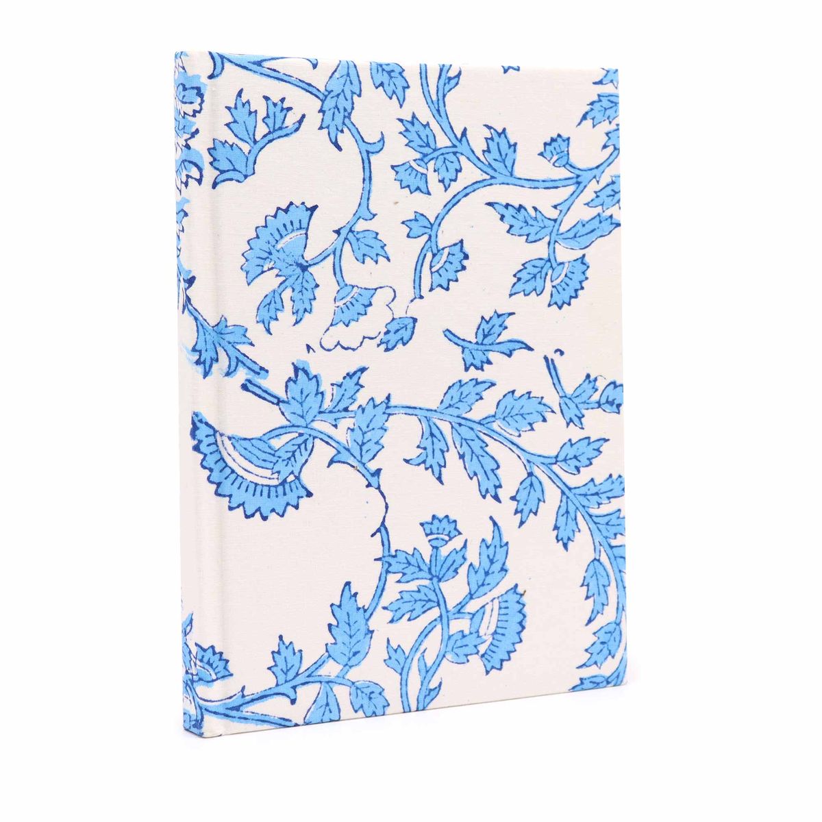 Cotton Bound Notebook – Pale Blue Floral, 20x15cm, 96 Pages
