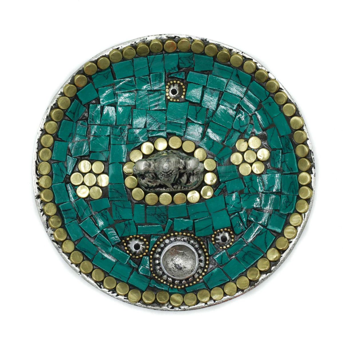 Ganesh Plate Tibetan Cone & Stick Incense Holder