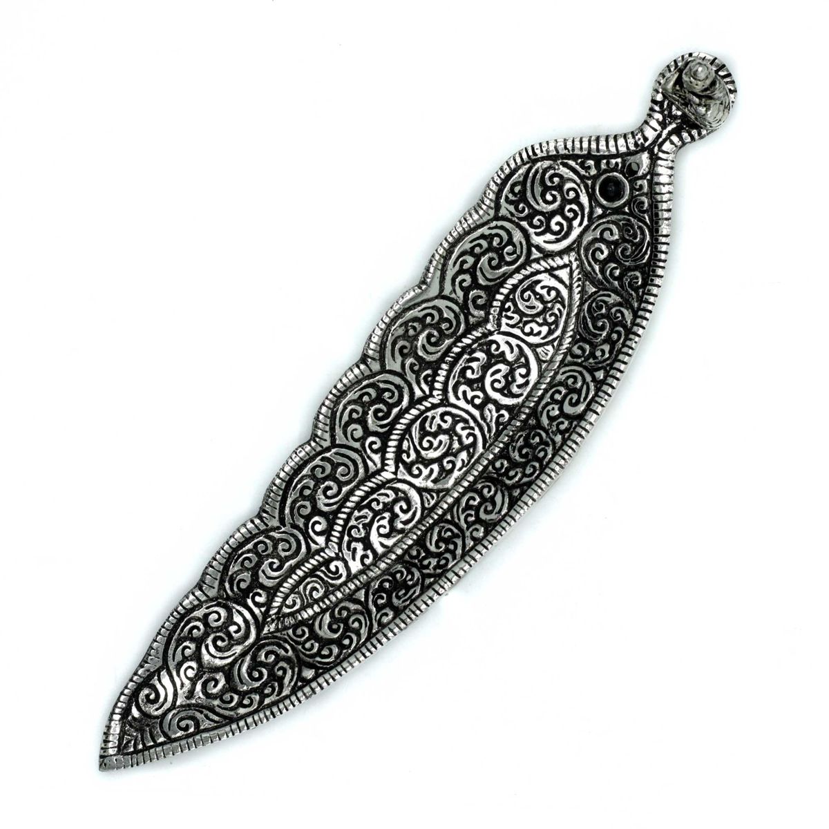 Polished Aluminium Buddha Long Shaped Incense Holder – 23cm