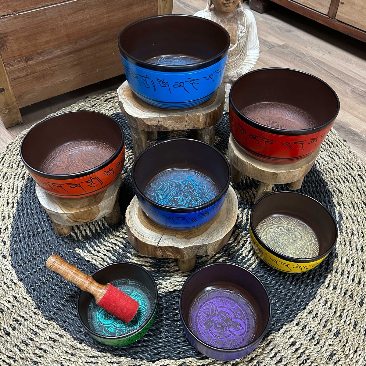 Chakra Singing Bowl Set of 7 – Small, 14 to 22cm