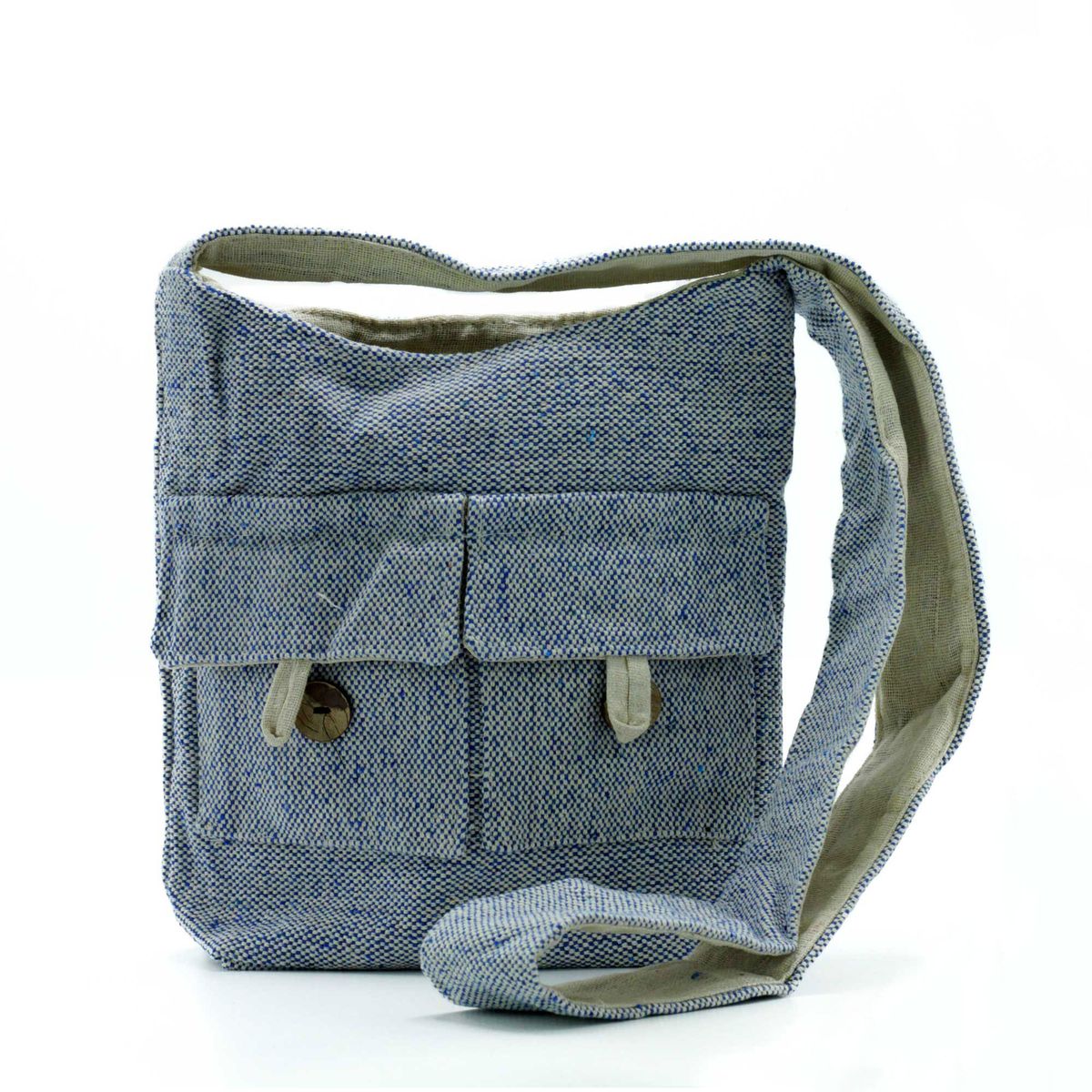 Natural Tones Two Pocket Cotton Bag – Comp Denim, Medium