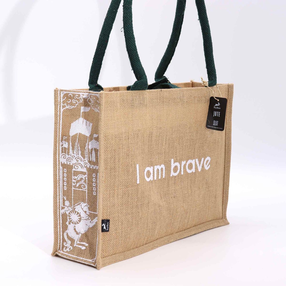 Hop Hare Big Jute Bag – I Am Brave