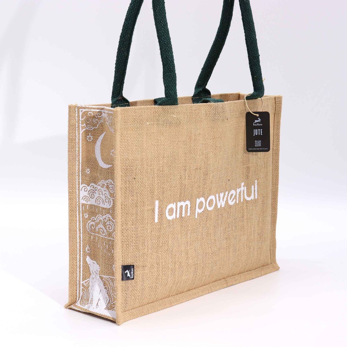 Hop Hare Big Jute Bag – I Am Powerful