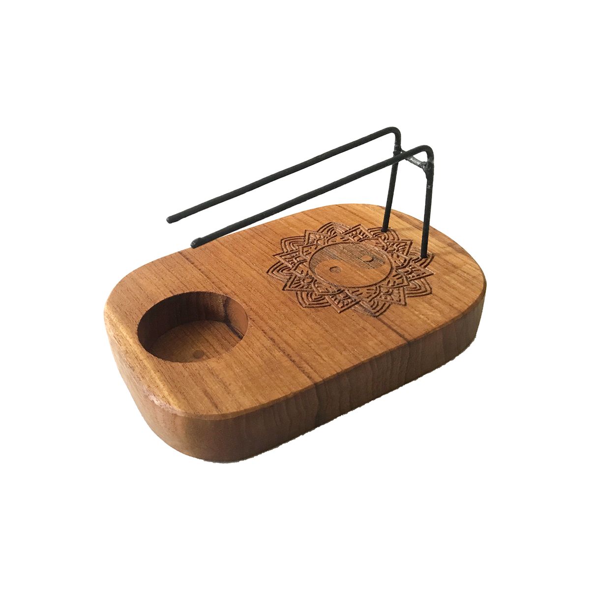 Palo Santo Heater – Teak Wood, Yin & Yang Design