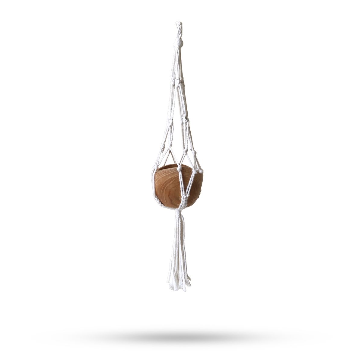 Classic Macrame Plant Hanger – Natural, Large Pot