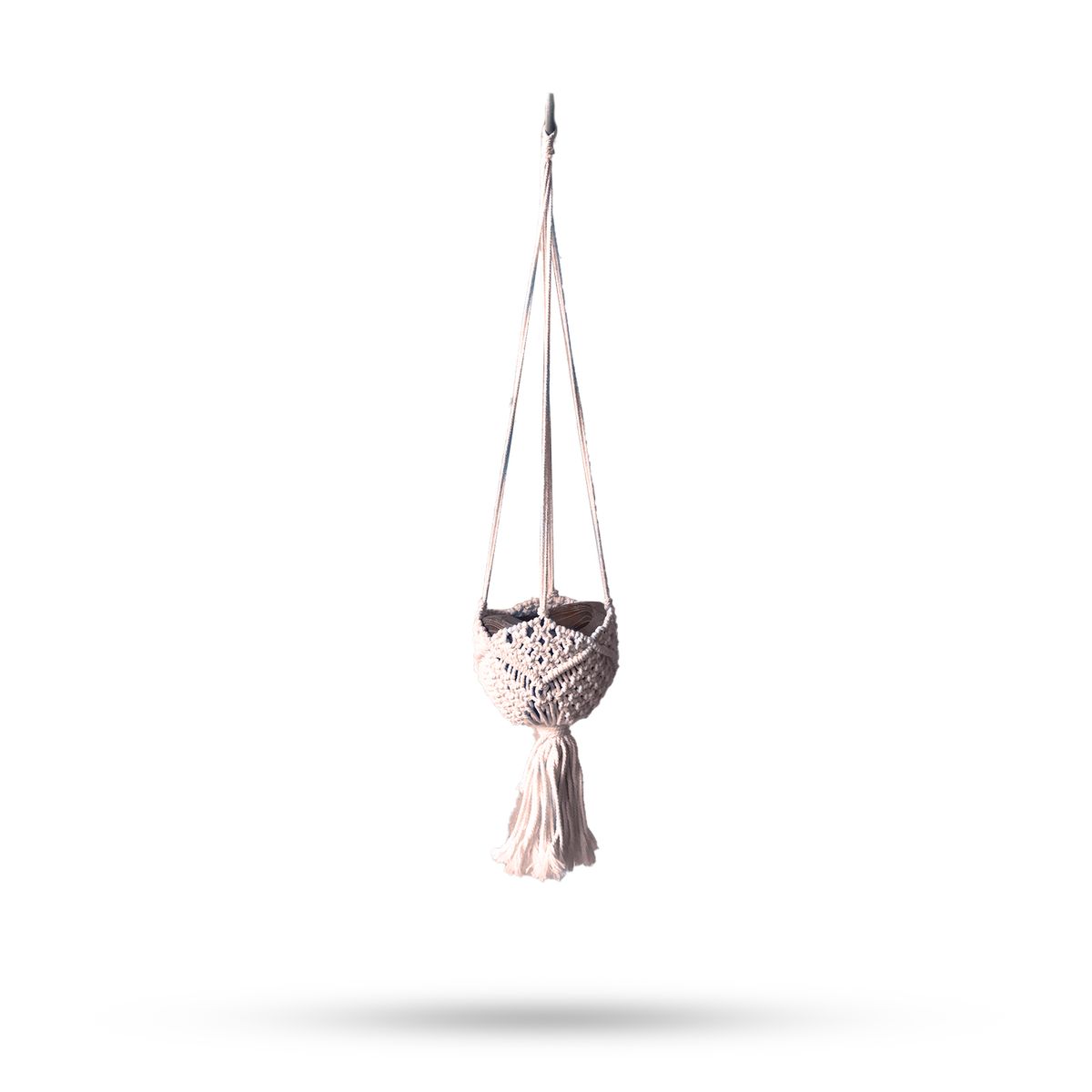 Decorative Macrame Plant Hanger – Beige