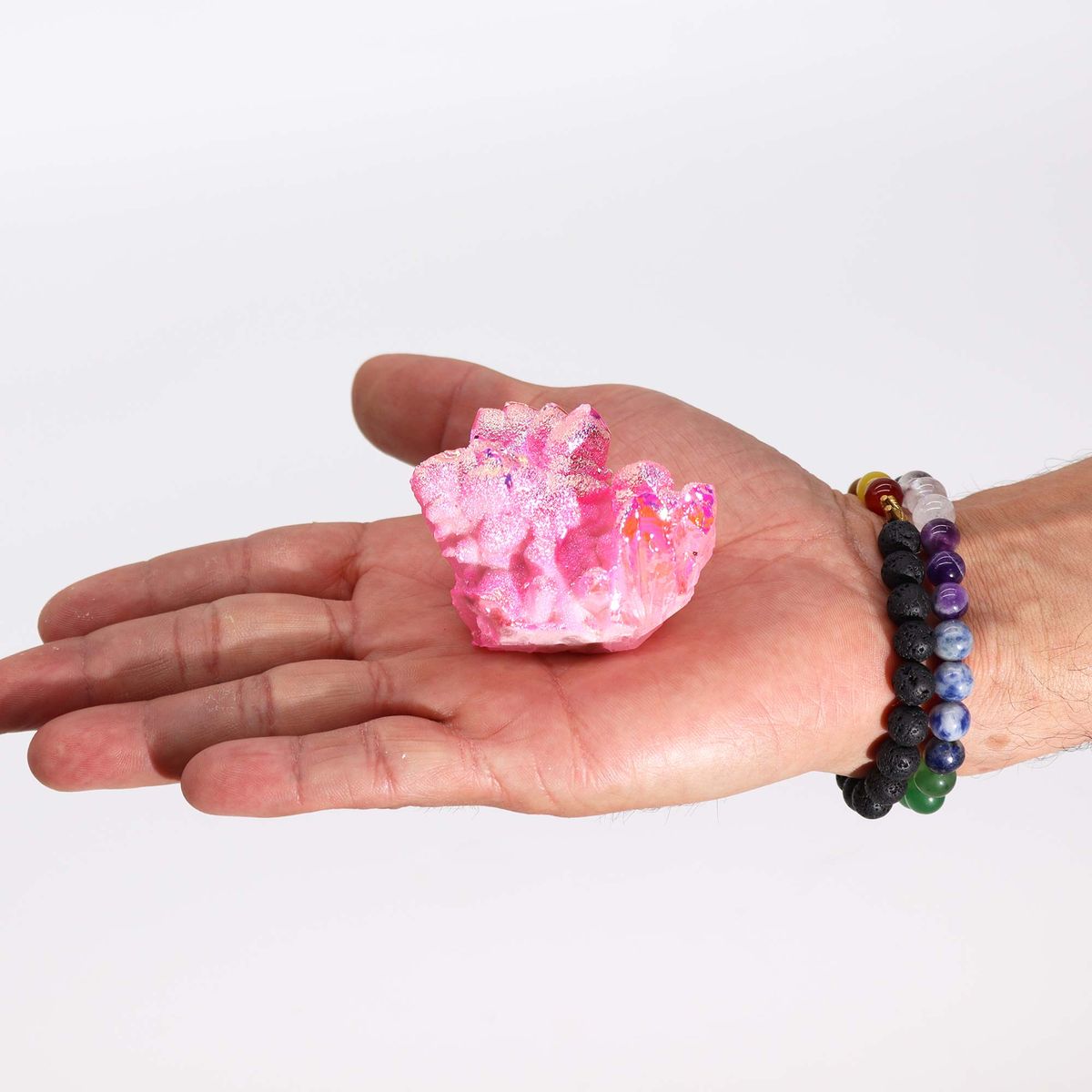 Rose Halo Aura Quartz – Medium
