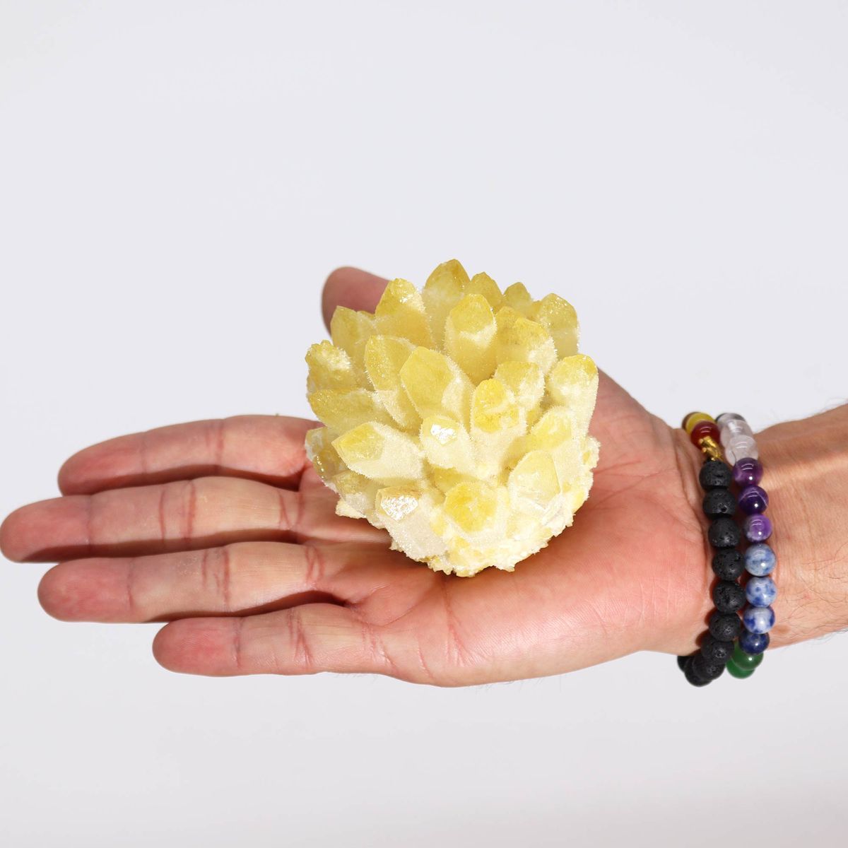 Yellow Ghost Quartz Natural Cluster