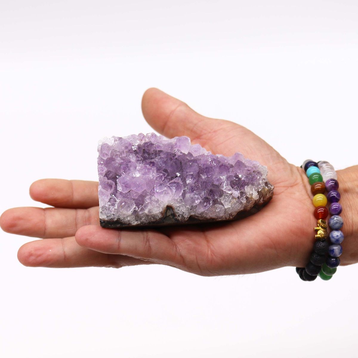 High Grade Amethyst Standing Cluster – Medium, 350-450g