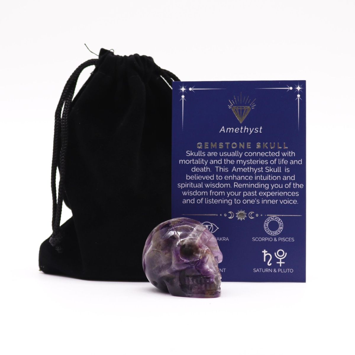 Amethyst Gemstone Skull – Small