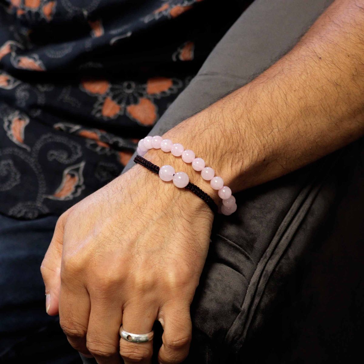 Gemstone Double Power Bracelet – Rose Quartz