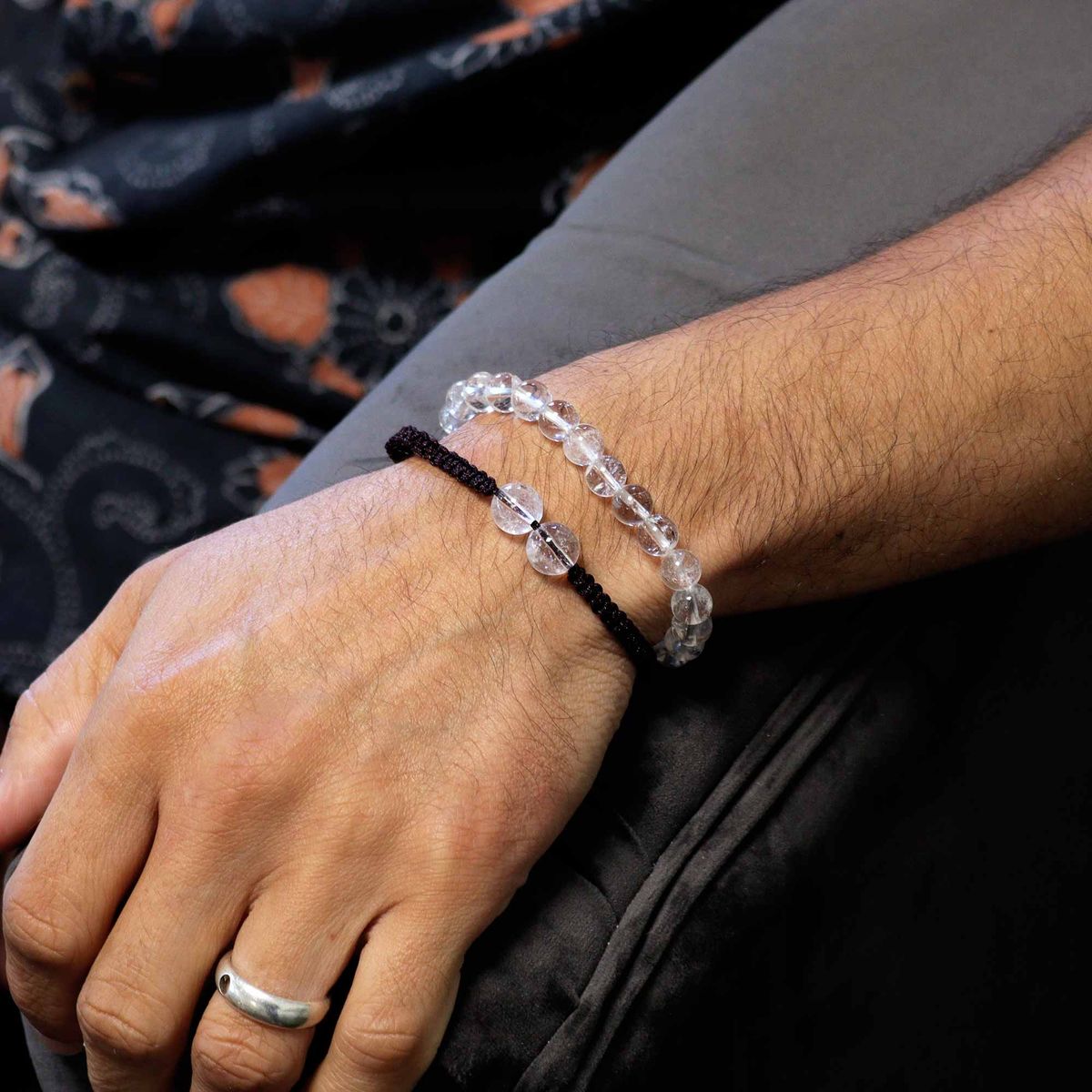 Gemstone Double Power Bracelet – Rock Quartz
