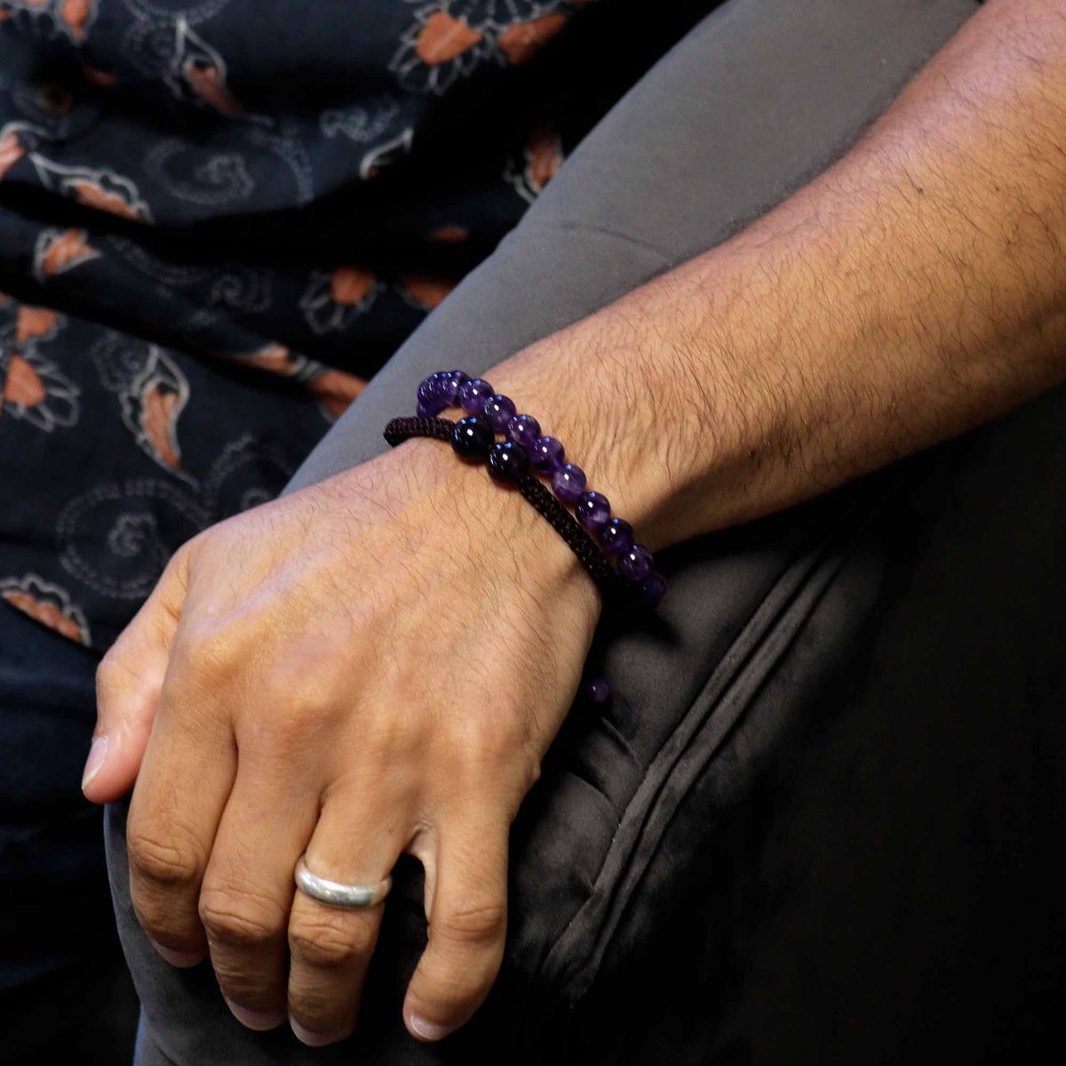 Gemstone Double Power Bracelet – Amethyst
