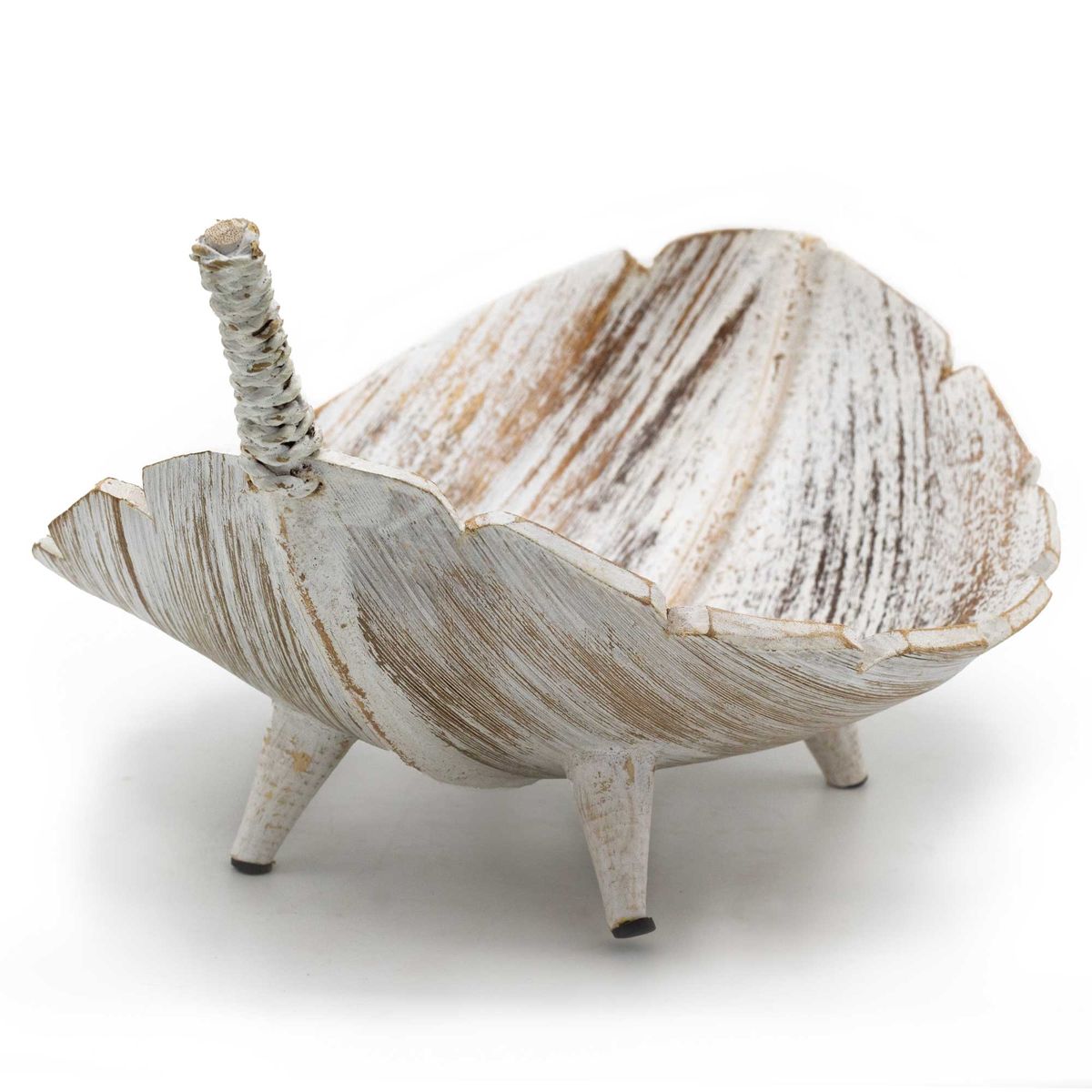 Coconut Leaf Large Fruit Bowl – Whitewash