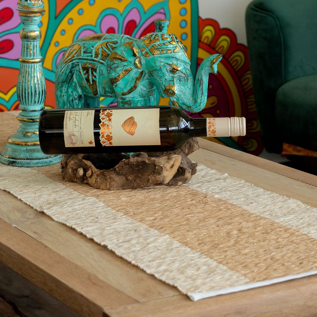 Vetiver Root Table Runner – Natural, 180cm