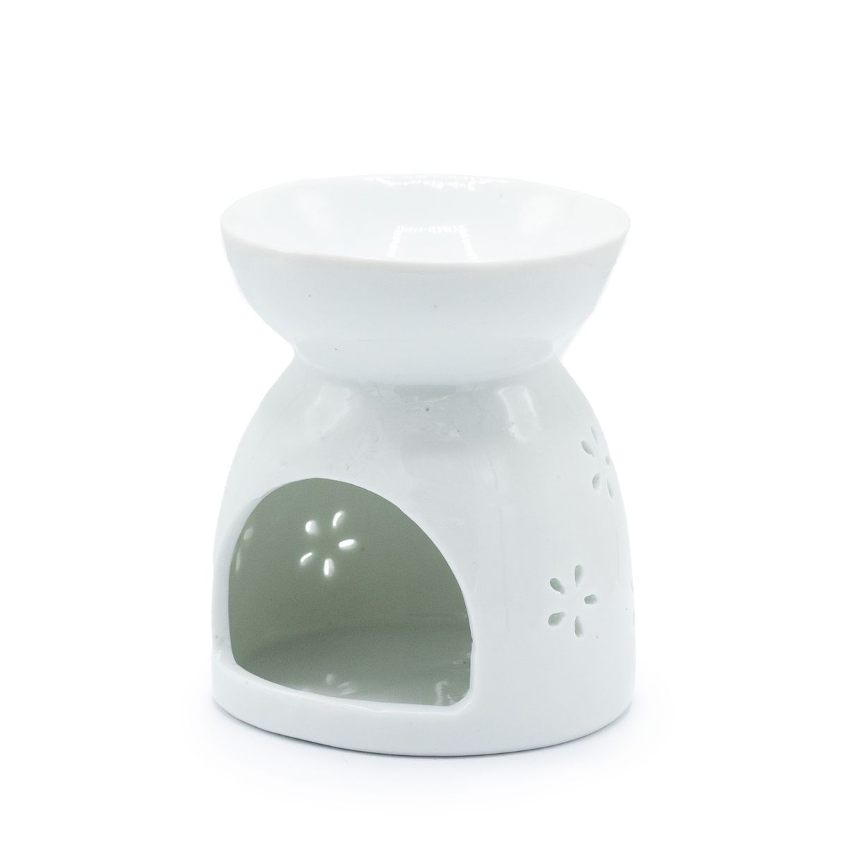 Buddha Cut-out Oil Burner – White