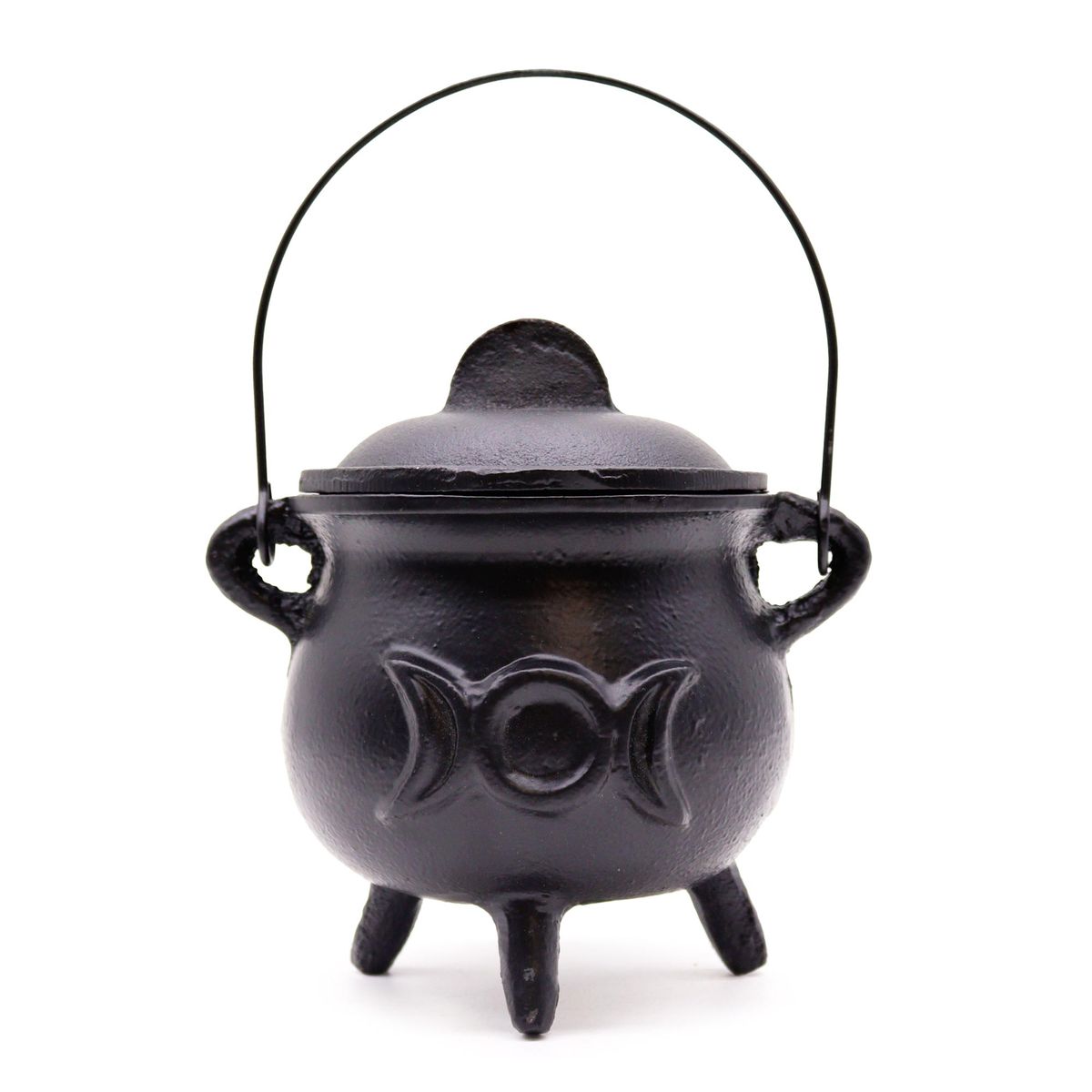 Cast Iron Cauldron with Triple Moon – Large, 12 x 15cm