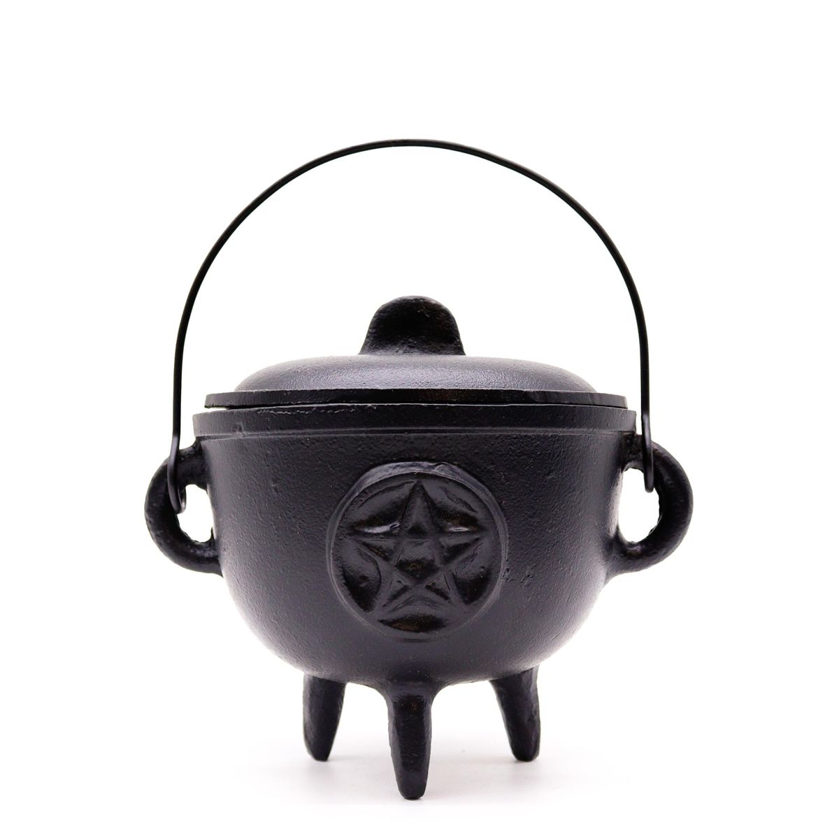 Cast Iron Cauldron with Pentagram – Extra Large, 15 x 15cm