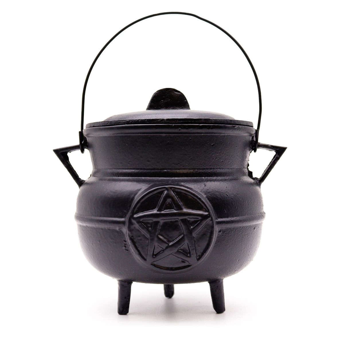 Cast Iron Cauldron with Pentagram – Huge, 21 x 15cm