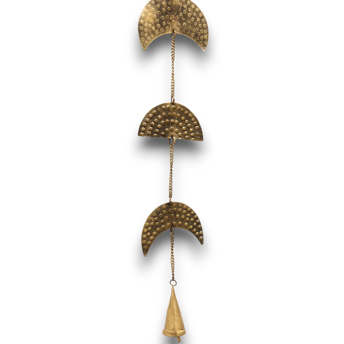 Indian Wind Chime – Brass Moon Phases Drop with Bell, 1m