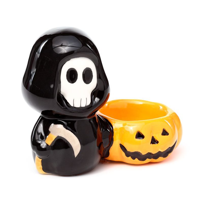 Ceramic Skull Boy Tea Light Holder