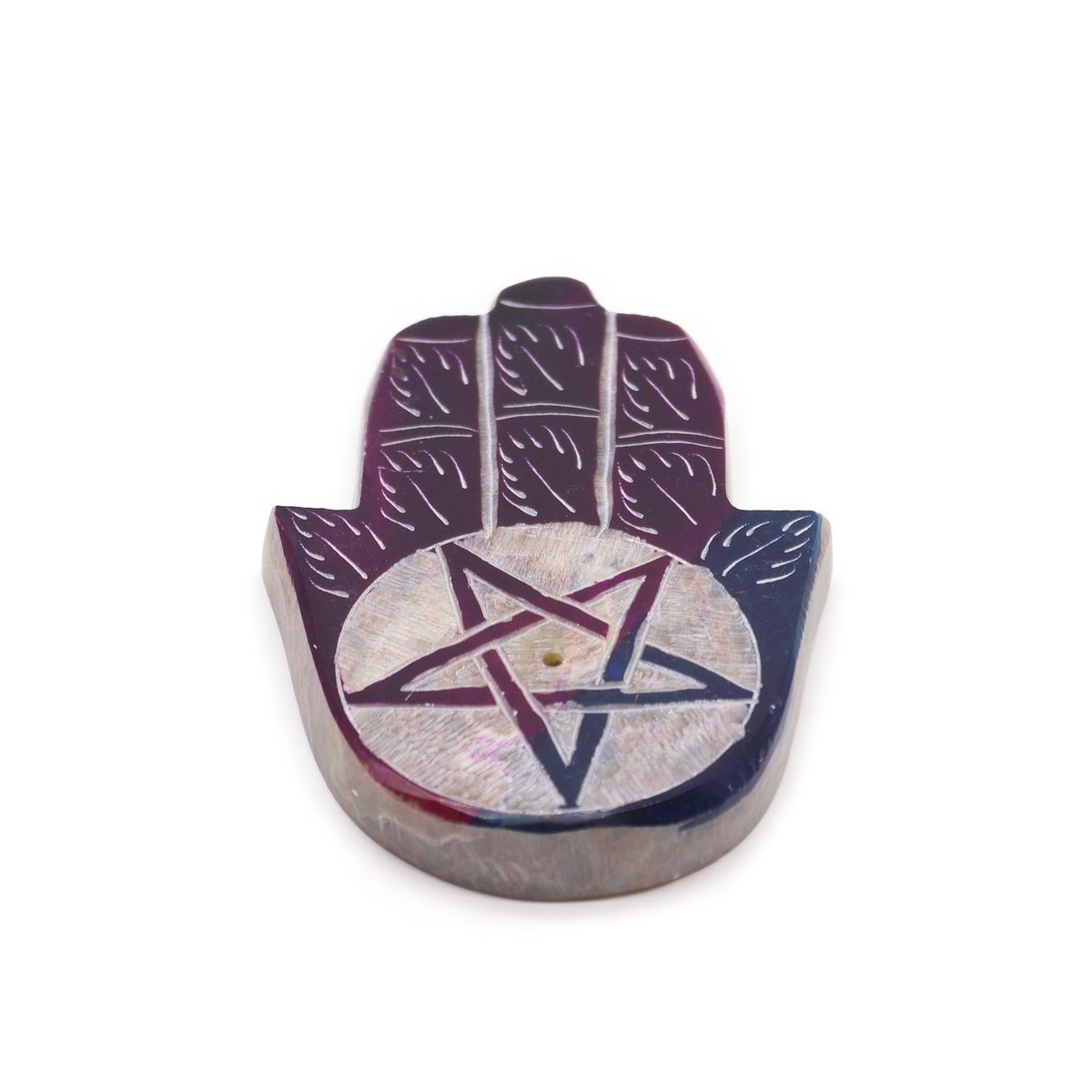 Soapstone Hamsa Incense Holder – Pentagon
