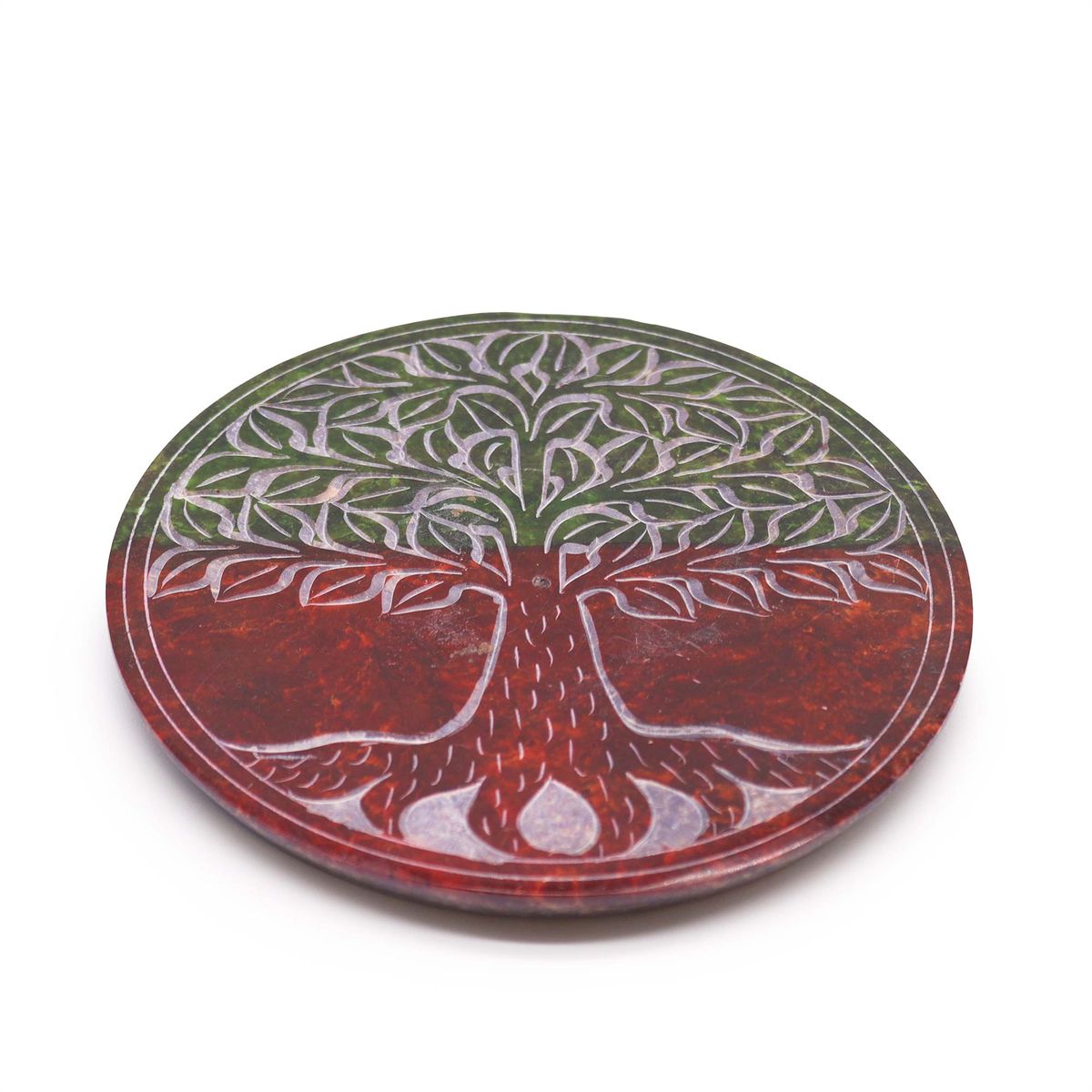Soapstone Disc Incense Holder – Tree of Life