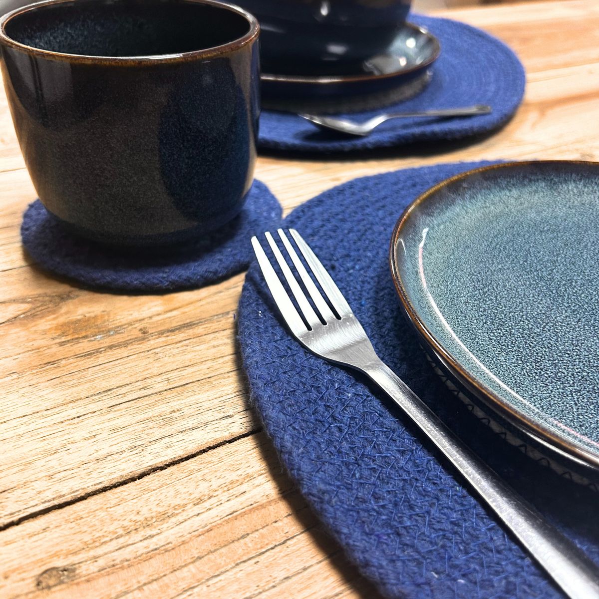 Evil Eye Jute Rope Coasters & Placemats – Set of 4 Each