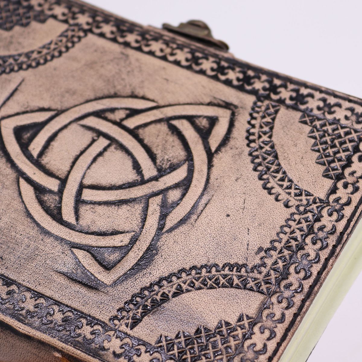 Circle Triquetra Esoteric Notebook – Antique Grey, 200 Pages