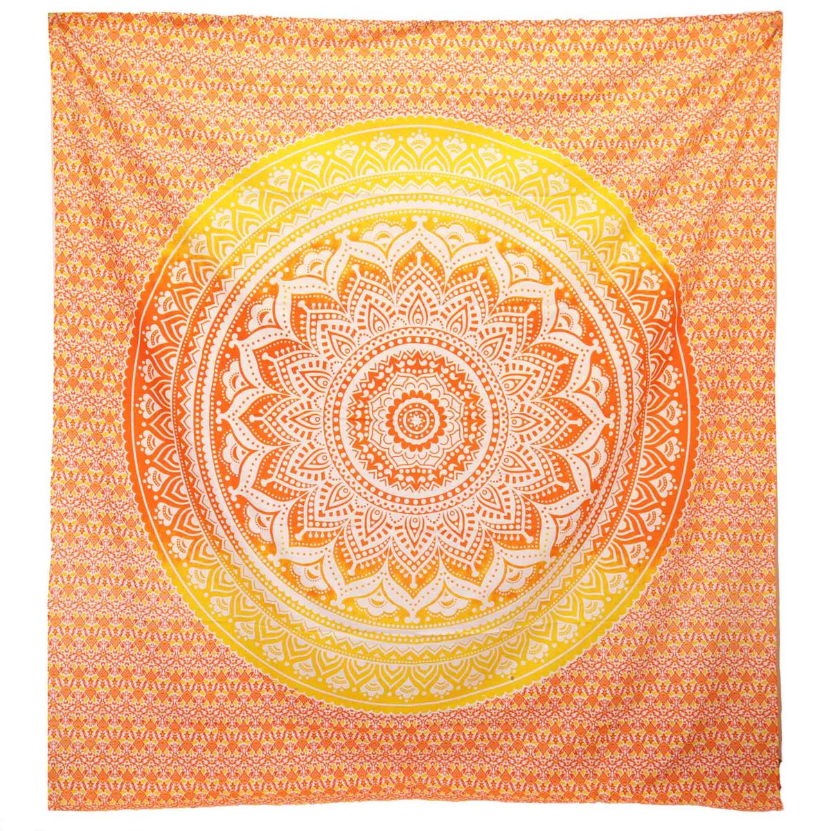 Umrao Mandala Wall Hanging / Beach Spread – Orange