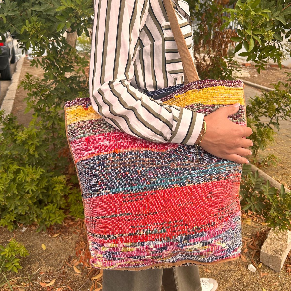 Recycled Big Rug Bag – Shades of Pink