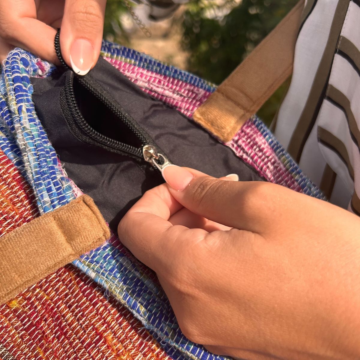Recycled Big Rug Bag – Shades of Lavender