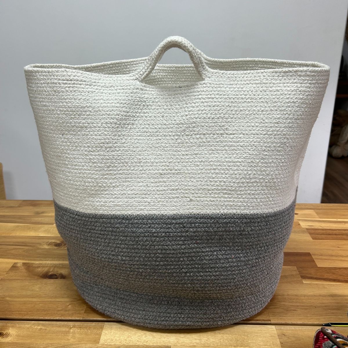 Cotton Rope Storage Basket – Grey, 45x40cm