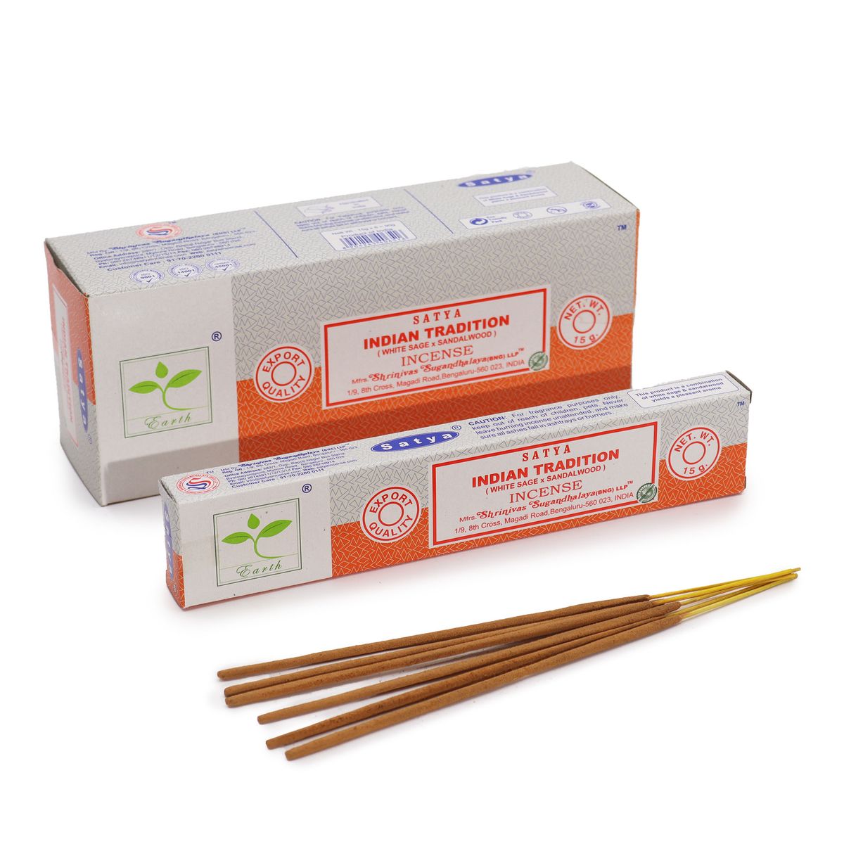 Satya Indian Tradition Incense Sticks – White Sage & Sandalwood, 15g