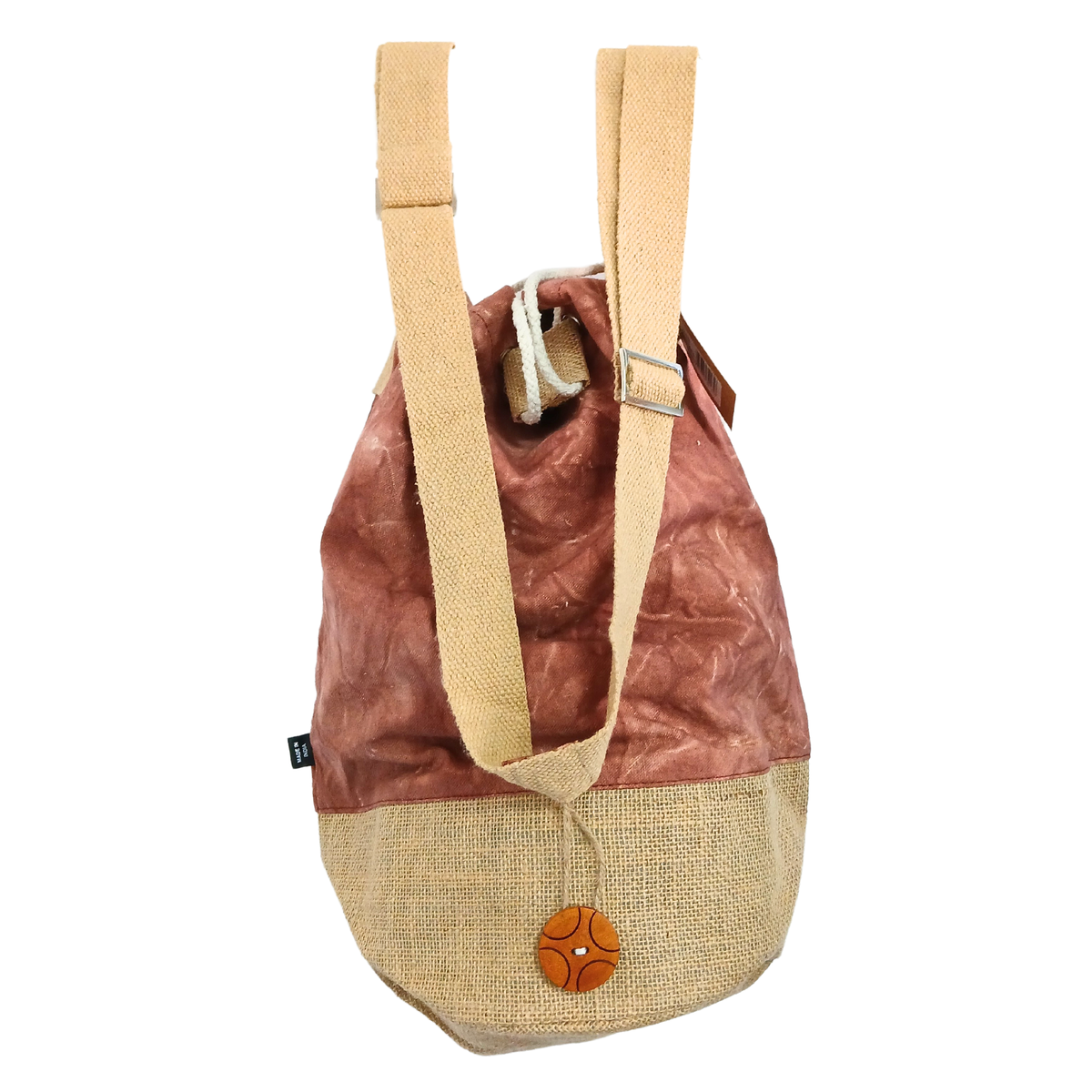 All Natural Cotton Backpack – Terracotta Stonewash Hamsa