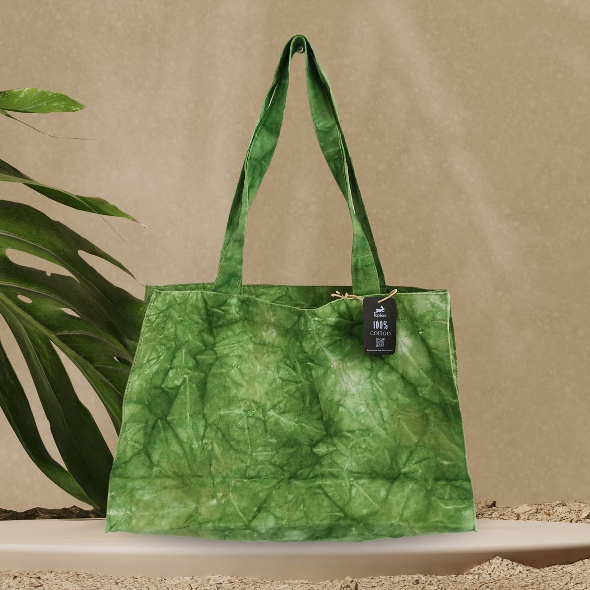 Cotton Canvas Handy Bag – Forest Green Stonewash