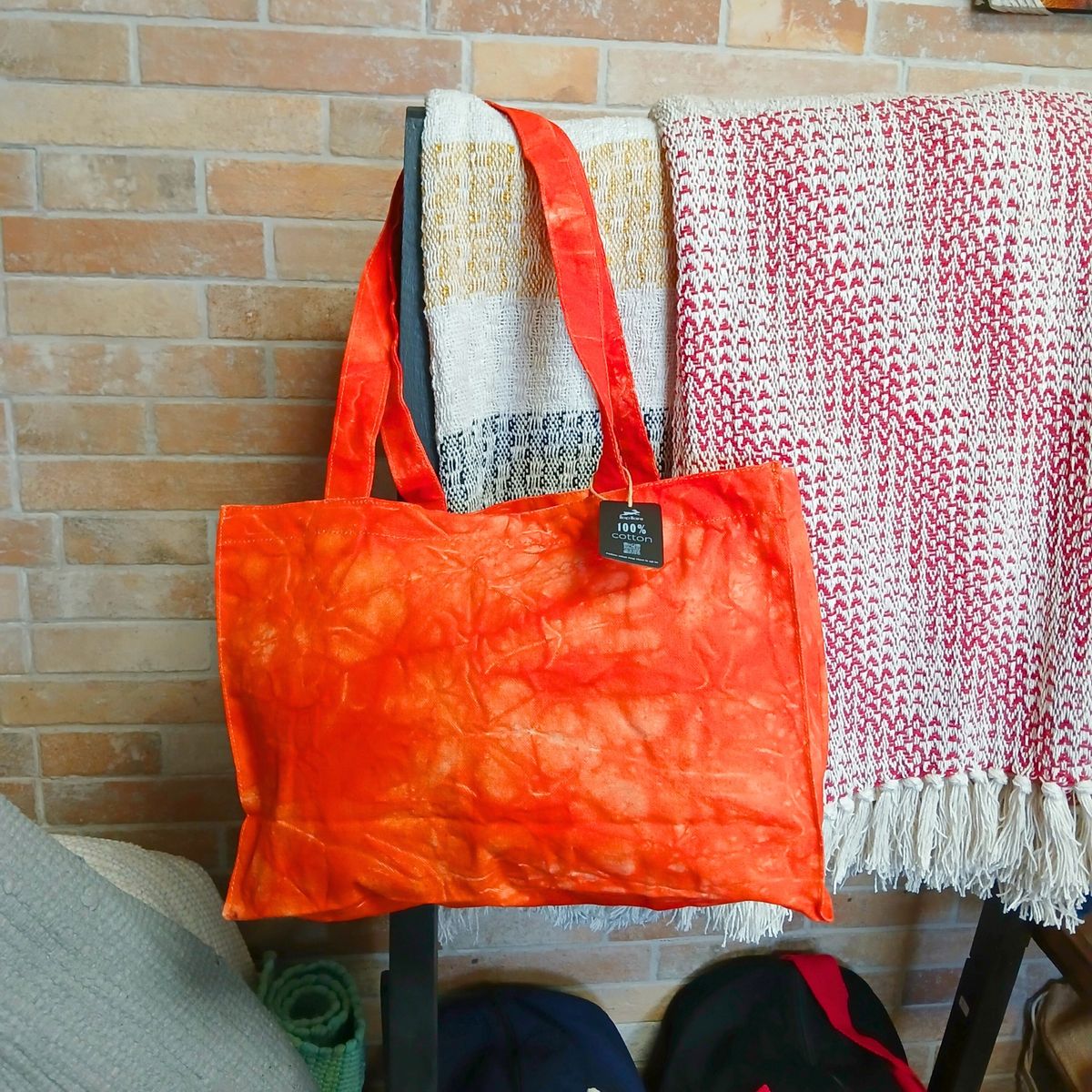 Cotton Canvas Handy Bag – Desert Orange Stonewash