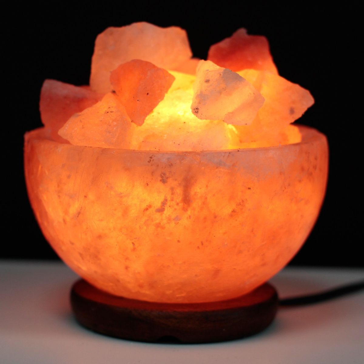 Himalayan Salt Fire Bowl with Chunks – 15x9cm