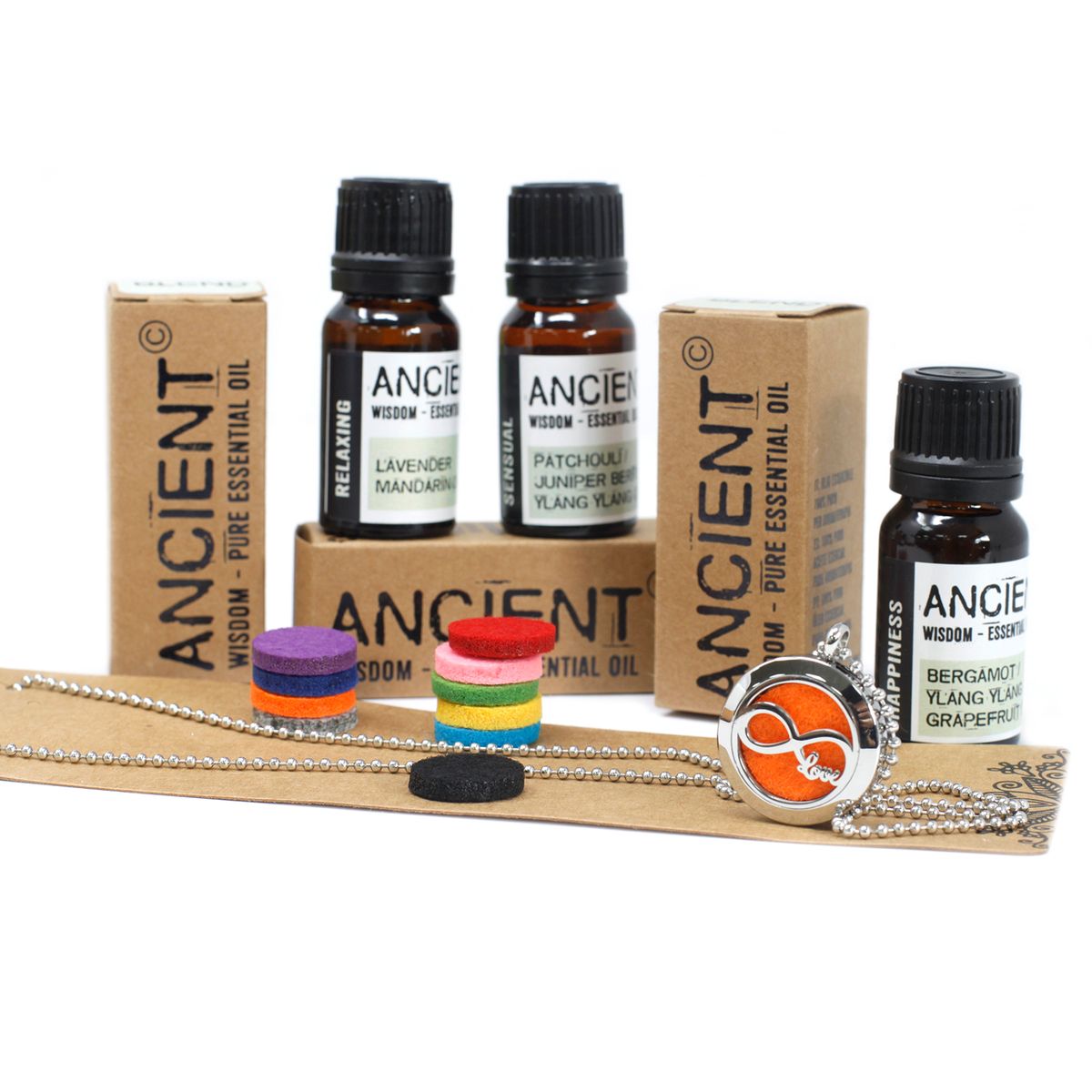 Infinity Love Diffuser Necklace & Essential Oil Gift Set