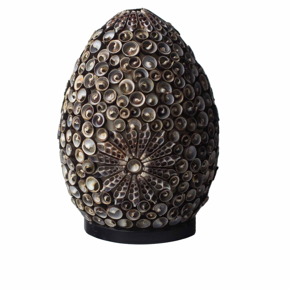 Boho Sea Shell Lamp – Chocolate Twist Oval, 20cm