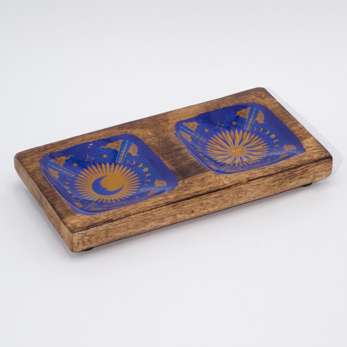 Hop Hare Enamelled Double Trinket Tray – Sun & Moon
