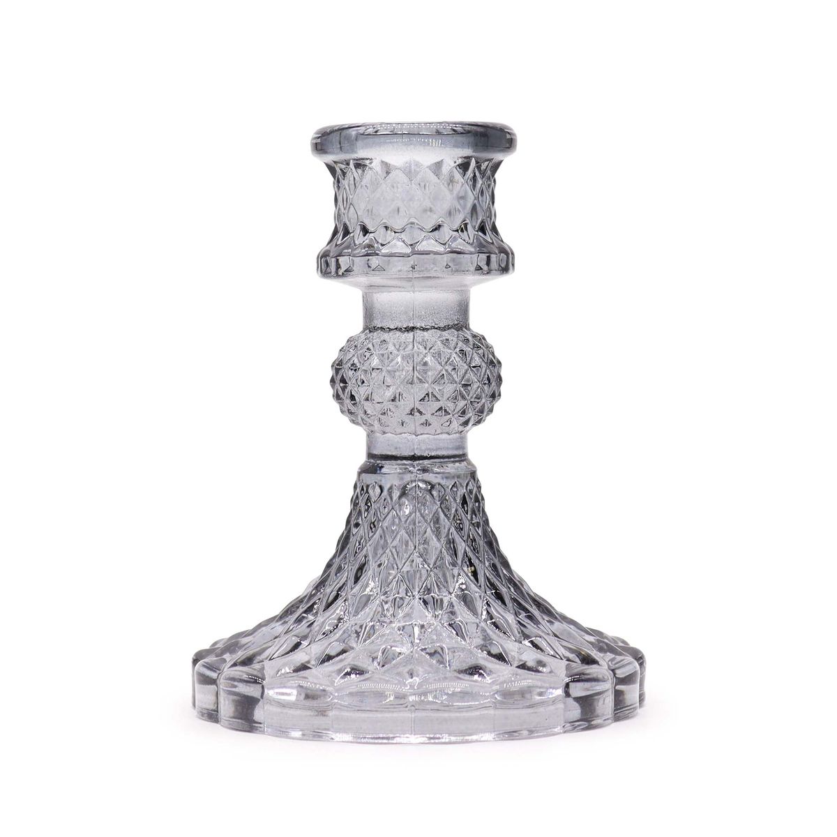 Vintage Dinner Candle Holder – Midnight Grey