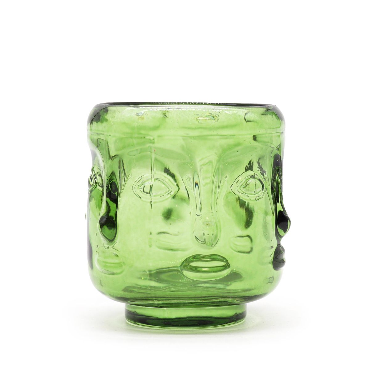 Buddha Faces Candle Jar – Garden Jade